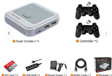 JOGO VIDEO SUPER CONSOLE X TV GAMING CONSOLA INCORPORADOS 2000+ JOGOS