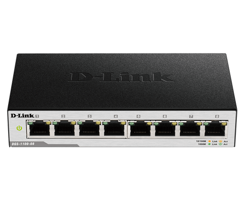 SWITCH 8 PORTAS DLINK GIGABIT SMART MANAGED SWITCH DGS-1100-08