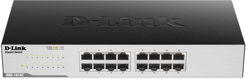SWITCH 16 PORTAS DLINK GIGABIT NÃO GERENCIADO 1000BASE-T METAL ETHERNET SWITCH DGS-1016D