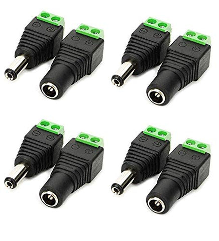 CONECTOR DC PARA CFTV MACHO E FÊMEA Tipo Parafuso