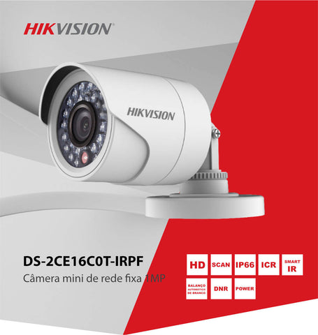 CÂMERA HIKVISION EXIR BULLET 1MP DS-2CE16C0T-IRPF 3.6MM