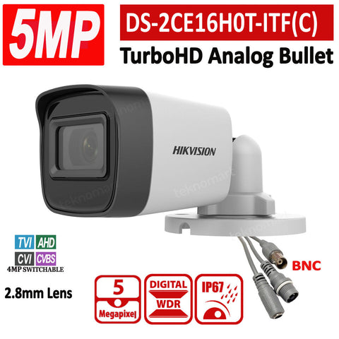 CÂMERA CAM HIKVISION OUTDOOR BULLET 5MP DS-2CE16H0T-ITF