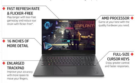PORT HP 16-WD0010NIA OMEN GAMING 13th GEN i7-13620H (up to 4.9 GHz)/16GB DDR5/1TB PCIe NVMe M.2 SSD/16.1" IPS FHD/NVIDIA RTX4050 6GB VRAM/BACKLIT TECLADO/IR THERMAL SENSOR/W11H (898A9EA)