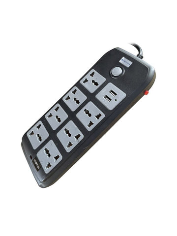 SOCKET 6 WAY OUTLET MULTI POWER SOCKET TERMINATOR 3M