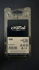 RAM 16GB DDR4 LAPTOP 2666 CRUCIAL