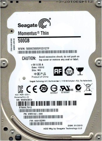 HDD 500GB LAPTOP INT 2.5" SATA SEAGATE