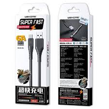 CABLE USB A TO MICRO USB 1M OUTPUT 6A WEKOME WDC-152