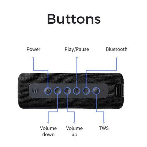 SPEAKER BLUETOOTH XIAOMI Mi PORTABLE 16W