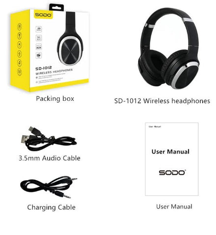 HEADPHONE WIRELESS SODO SD1012