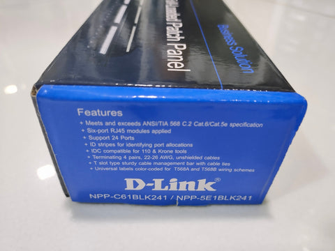 PATCH PANNEL DLINK-24 PT CAT6 1U