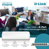 SWITCH 8 PORTAS DLINK 10/100Mbps DES-1008C