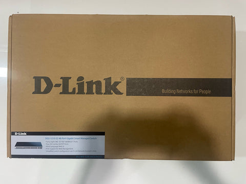 SWITCH 48 PORT DLINK GIGABIT SMART MANAGED SWITCH 10/100/1000 + 4 COMBO GE/SFP PORT DGS-1210-52