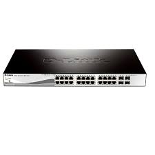 SWITCH 24 PORT DLINK PoE GIGABIT SMART MANAGED SWITCH 10/100/1000 + 4 COMBO GE/SFP PORT DGS-1210-28P