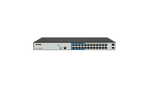 SWITCH 24 PORT DLINK PoE+ GIGABIT SMART MANAGED LONG RANGE SWITCH DGS-F1210-26PS-E