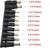 CHARGER LAPTOP ADAPTER 1.7mm 2.5mm 3mm 5mm & USB PIN para HP, Lenovo, Acer, Asus, Dell, Toshiba
