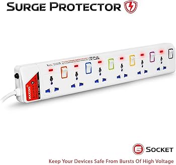 SOCKET 6 WAY OUTLET MULTI POWER SOCKET OEM 3M