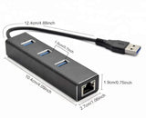 HUB ADAPTER USB 3.0 PARA RJ45 LAN ETHERNET + 3 USB 3.0 PORT - STEK